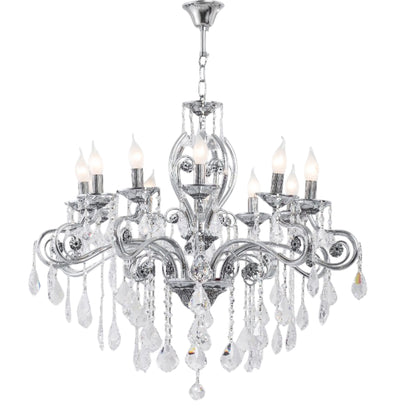 Ankara 10 bulbs chrome chandelier