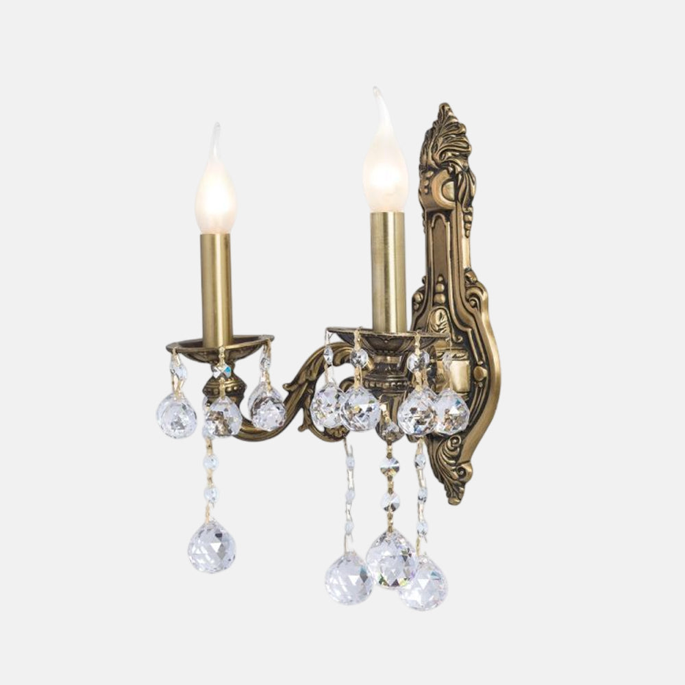 أبليك إيطالي برونزي بمصباحين