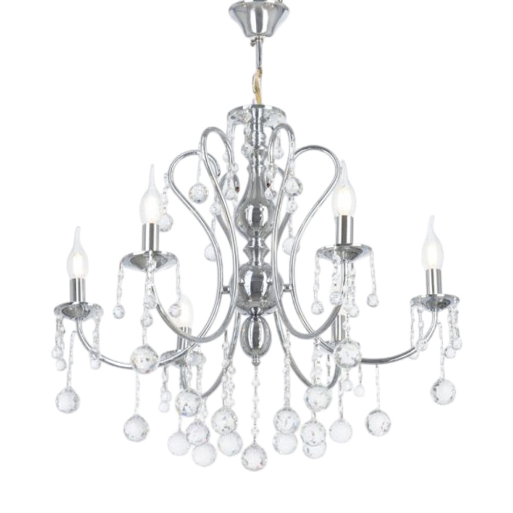 Evo Chandelier, 6 Lights - Chrome