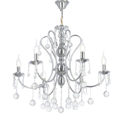 Evo Chandelier, 6 Lights - Chrome
