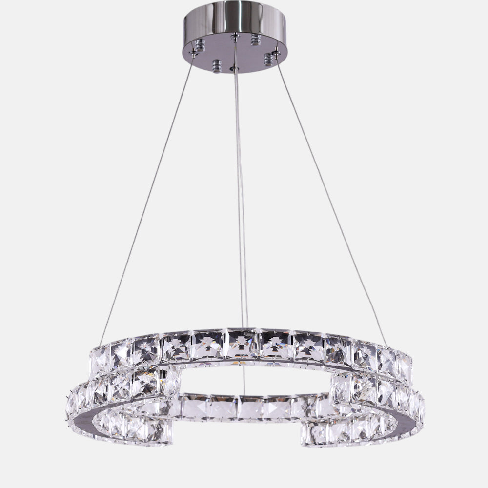 Pedro Round Chandelier, Metal, 40×50cm - Chrome