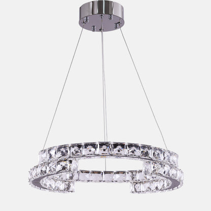 Pedro Round Chandelier, Metal, 40×50cm - Chrome