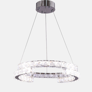 Pedro Round Chandelier, Metal, 40×50cm - Chrome