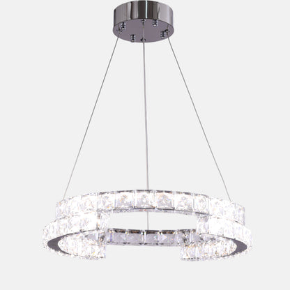 Pedro Round Chandelier, Metal, 40×50cm - Chrome