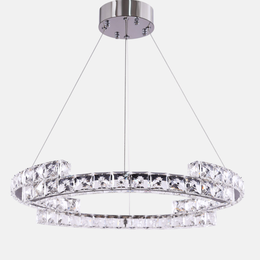 Pedro Round Chandelier, Metal, 60×70cm - Chrome