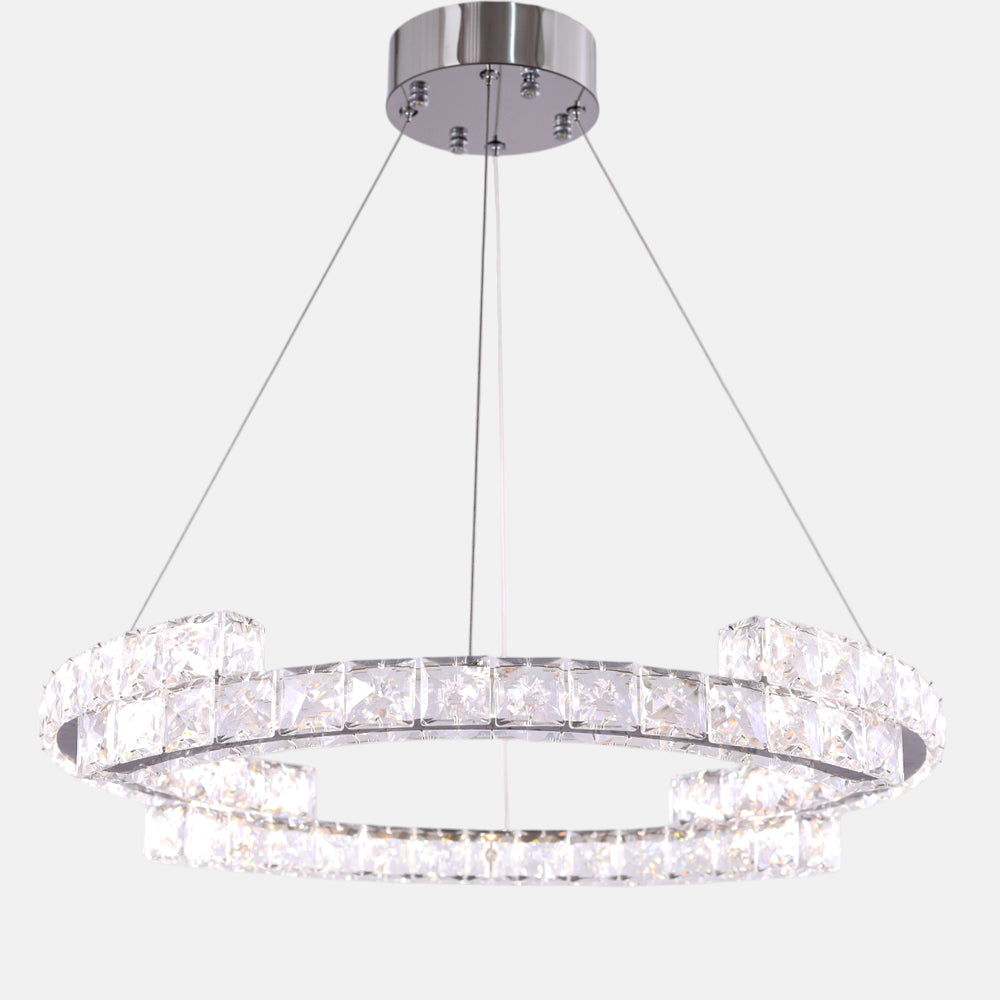 Pedro Round Chandelier, Metal, 60×70cm - Chrome