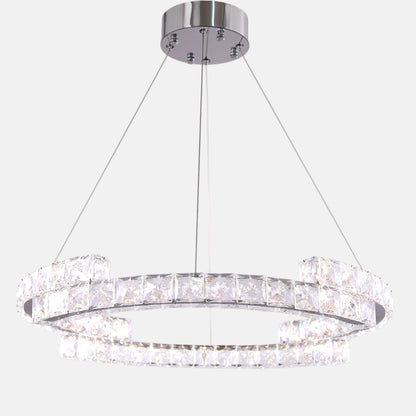 Pedro Round Chandelier, Metal, 60×70cm - Chrome