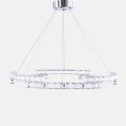 Pedro Round Chandelier, Metal, 80×90cm - Chrome