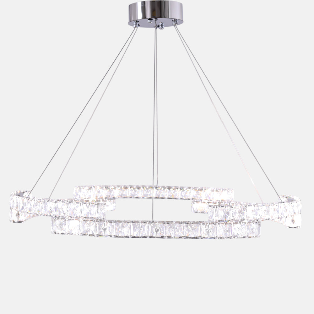 Pedro Round Chandelier, Metal, 80×90cm - Chrome