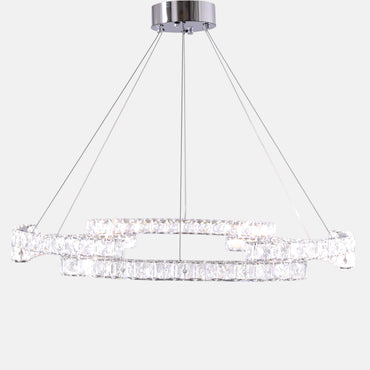 Pedro Round Chandelier, Metal, 80×90cm - Chrome