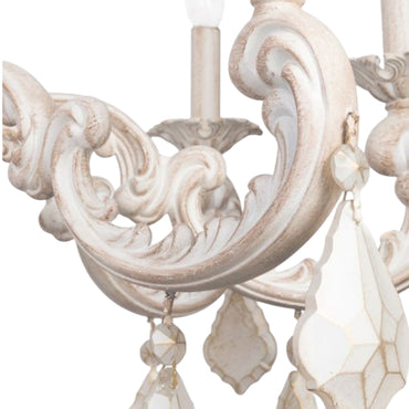 Burn medium 6 bulbs Whitey Chandelier