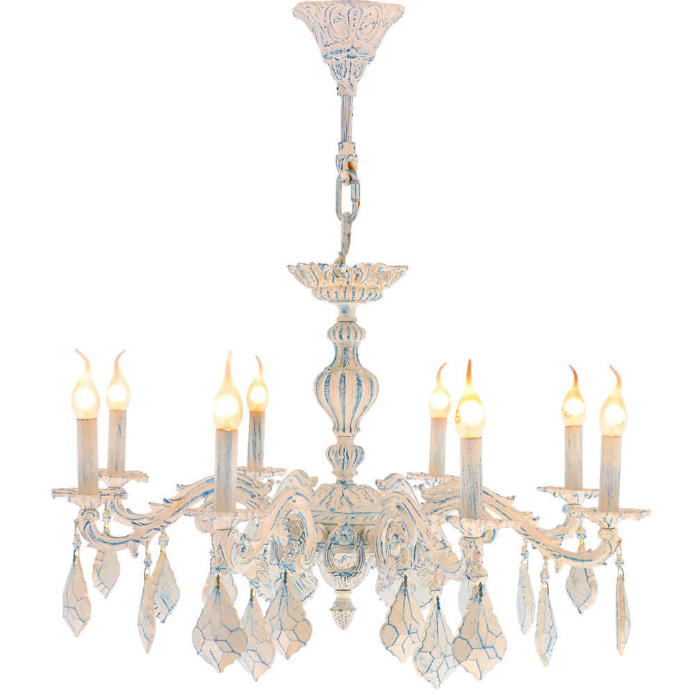 Pure Chandelier, 8 Lights, Aluminum, 85×85cm - Blue