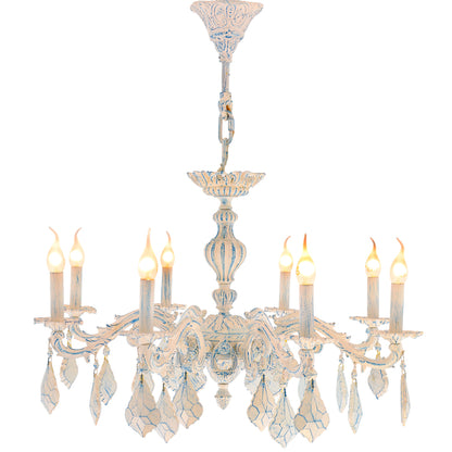 Pure Chandelier, 8 Lights, Aluminum, 85×85cm - Blue