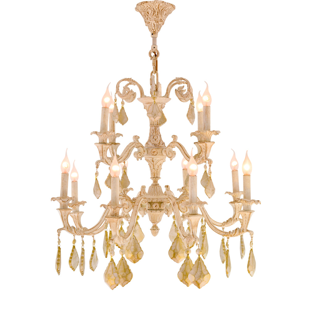 Tree Crown 12 Lights Whitey Chandelier