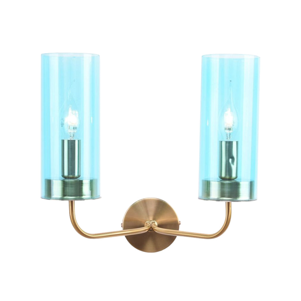 أبليك بلون برونزي فلفلي مزود بمصباحين