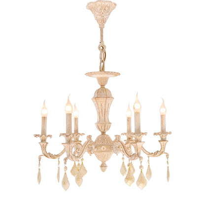 Snow 6 Lights Whitey Chandelier