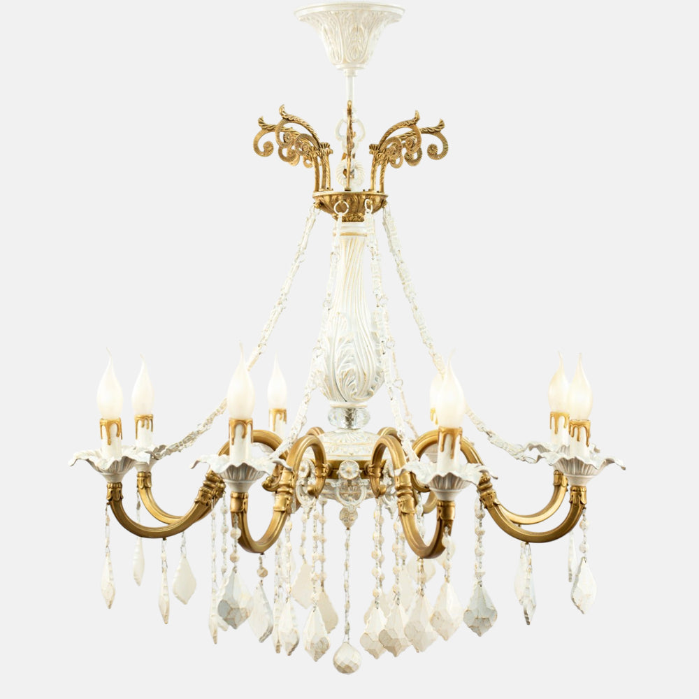 Gardenia 8-lamps whitey chandelier
