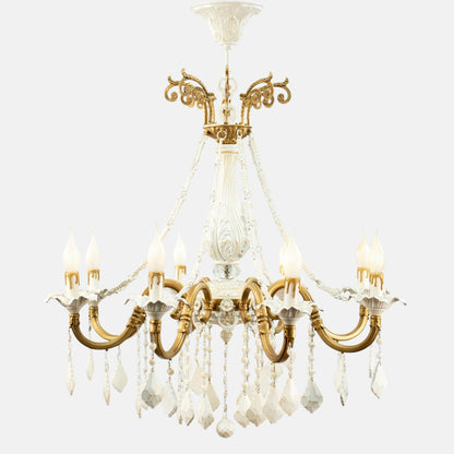 Gardenia 8-lamps whitey chandelier