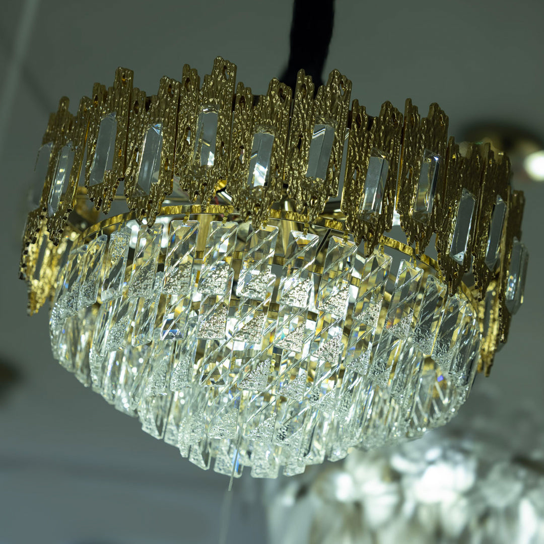 Polo Chandelier, 12 Lights, Metal, 65×70cm - Solitaire Gold
