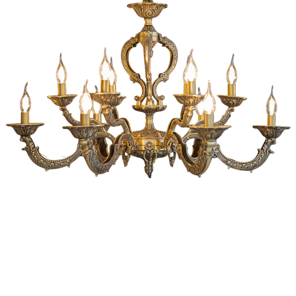 Galaxy 12 lamps bronze chandelier