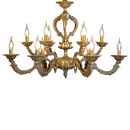 Galaxy 12 lamps bronze chandelier