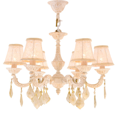 Galaxy 6 bulbs chandelier Whitey