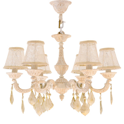 Galaxy 6 bulbs chandelier Whitey