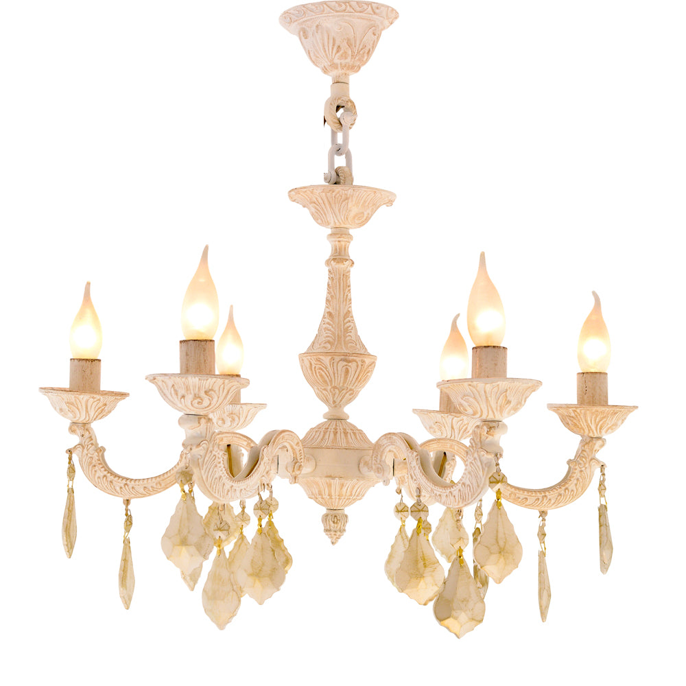 Galaxy 6 bulbs chandelier Whitey