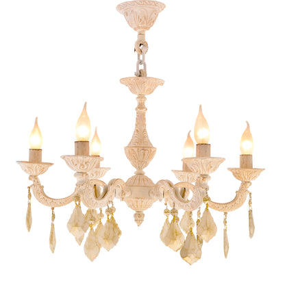 Galaxy 6 bulbs chandelier Whitey