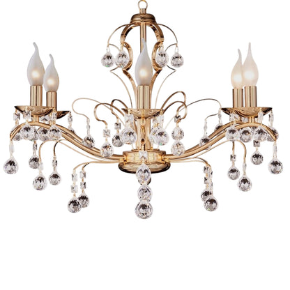 Da Vinci Chandelier, 6 Lights, Metal, 66×60cm - Solitaire Gold