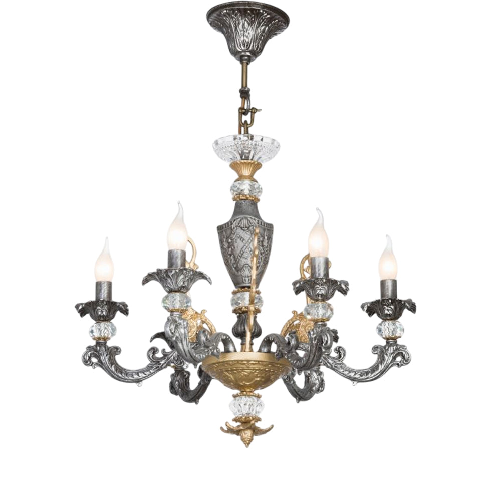 Dubai 6 lamp maroon chandelier