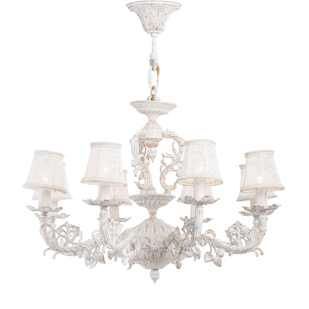 Rogina Chandelier, 8 Lights, Aluminum, 64×80cm - Whitey