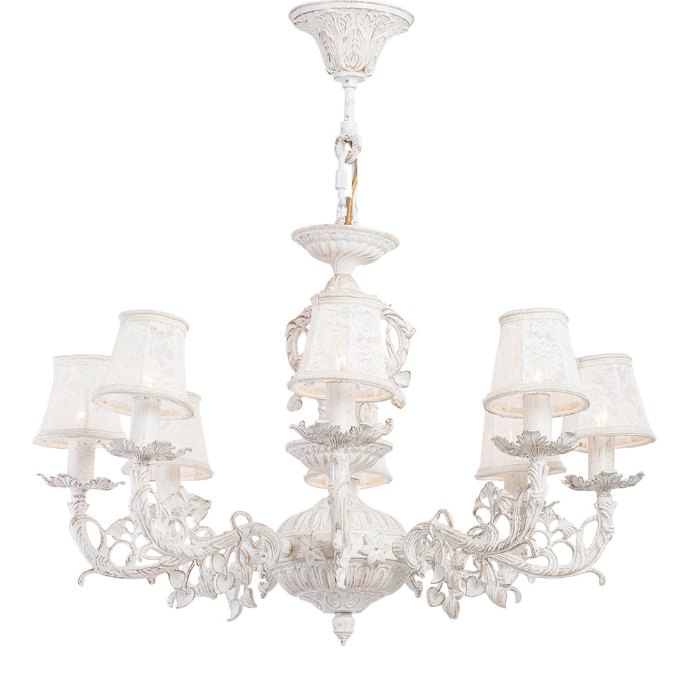 Rogina Chandelier, 8 Lights, Aluminum, 64×80cm - Whitey