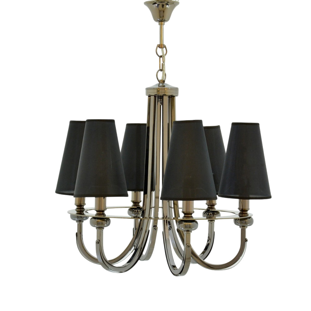 Chains 6-light black Chandelier