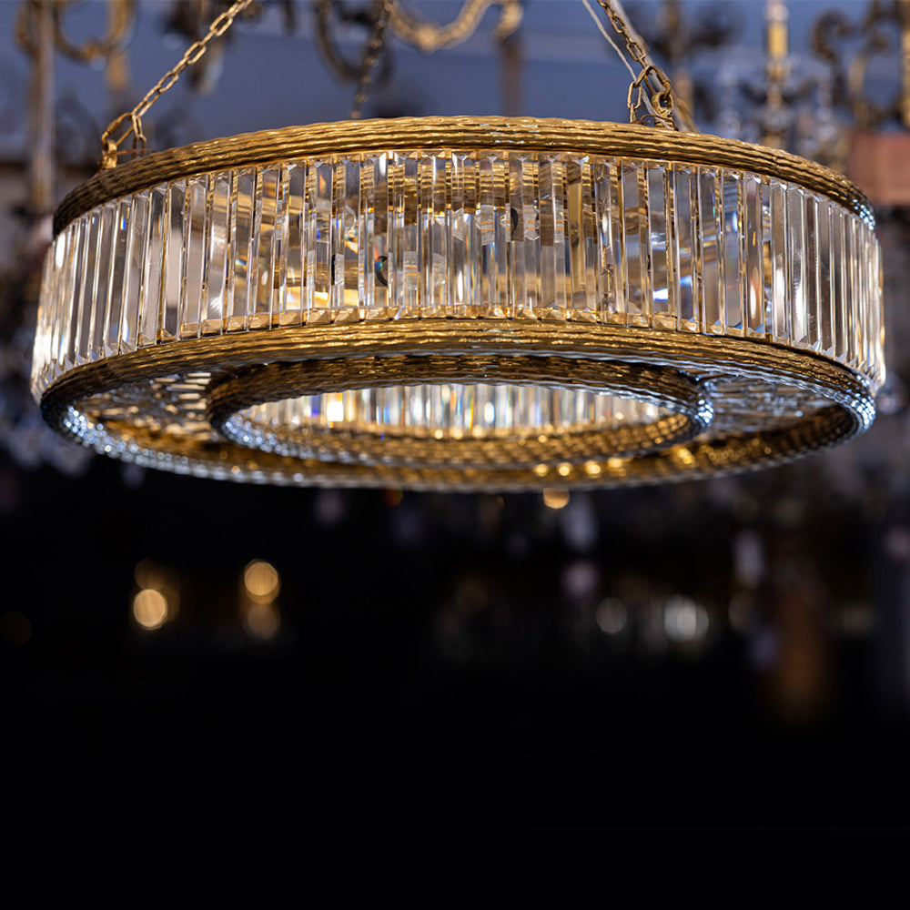 cylinder 80 cm shiny chandelier