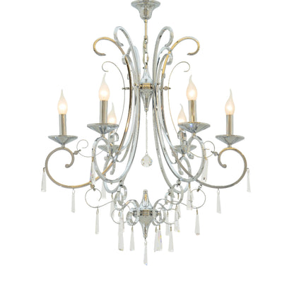 Sever 6-light chrome chandelier