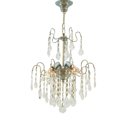 نجفة شادو، 5 مصابيح، معدنية، 38×65 سم - فضي