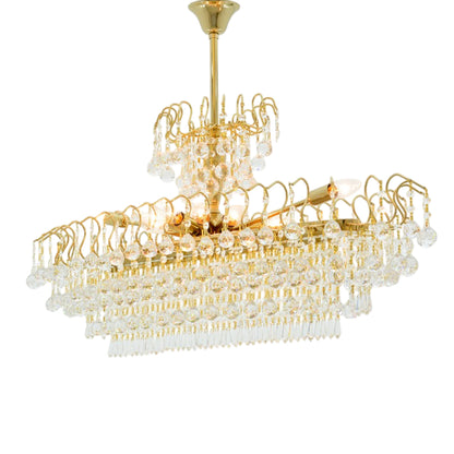 Shadow Chandelier, 12 Lights, Metal, 40×70cm - Solitaire Gold