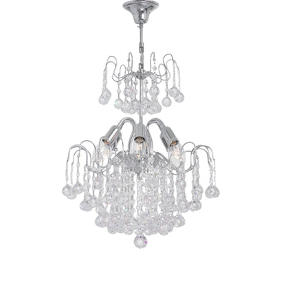 نجفة شادو، 6 مصابيح، معدنية، 42×73 سم - فضي