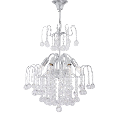 نجفة شادو، 6 مصابيح، معدنية، 42×73 سم - فضي