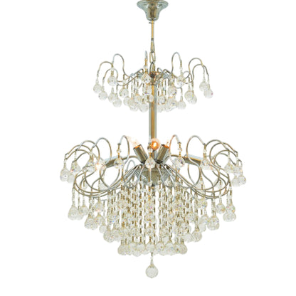 نجفة شادو، 8 مصابيح، معدنية، 60×86 سم - فضي