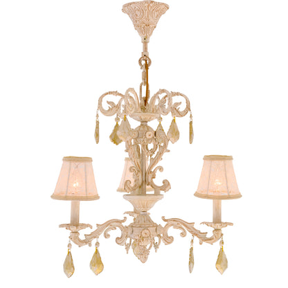 نجفة بيضاء بثلاثة لمبات