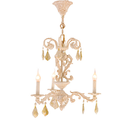 نجفة بيضاء بثلاثة لمبات