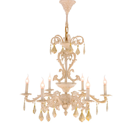 Shine 6 Lights Whitey Chandelier