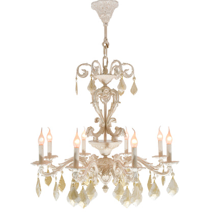 Shine Chandelier, 8 Lights, Aluminum, 85×110cm - Whitey