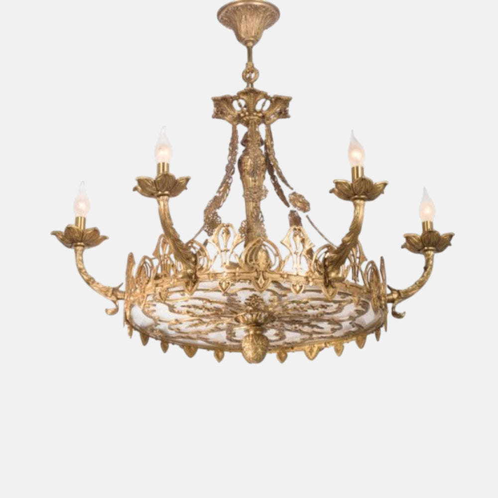 Shabaka round 6 bulbs chandelier