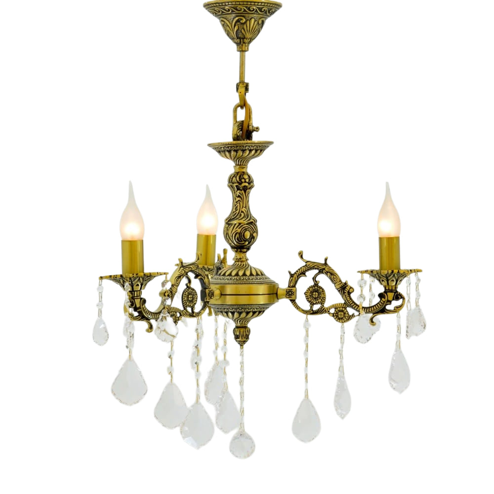 Eyes 3-light bronze chandelier