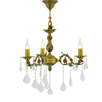 Eyes 3-light bronze chandelier