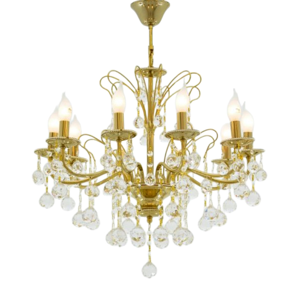 Flow 10 bulbs solitaire gold chandelier