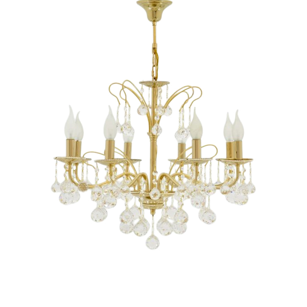 نجفة فلو، 8 مصابيح، معدنية، 60×70 سم - سوليتير جولد